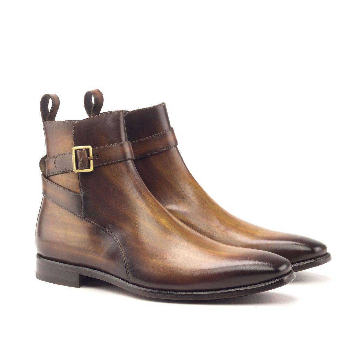 Napoleon cognac handmade patina Jodhpur boot