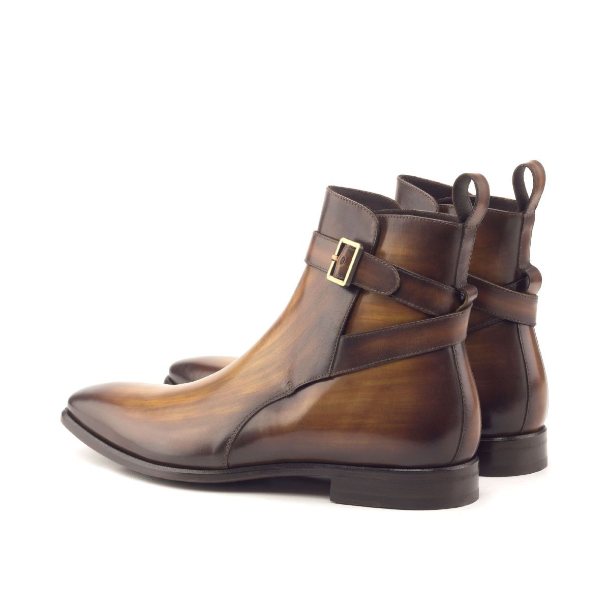 Napoleon cognac handmade patina Jodhpur boot