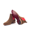 John Waymire suede Chelsea boot with red bottom