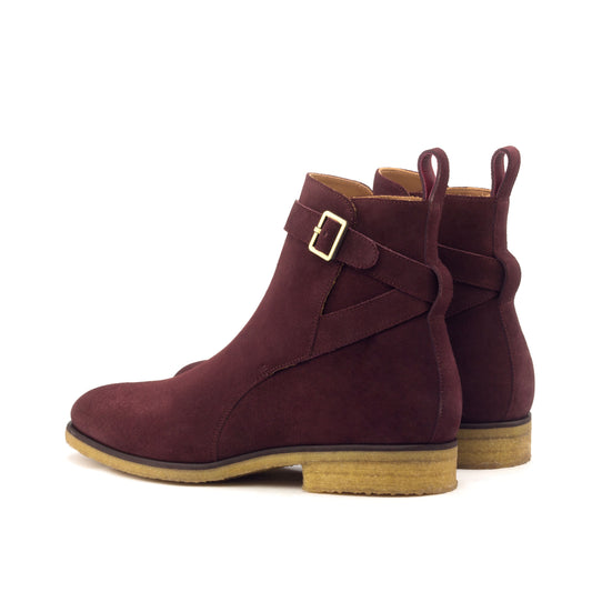 Balzac burgundy suede Jodhpur boot