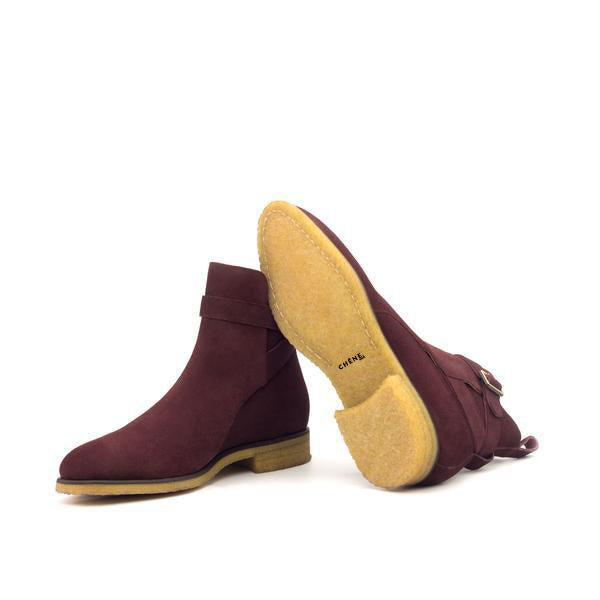 Balzac burgundy suede Jodhpur boot